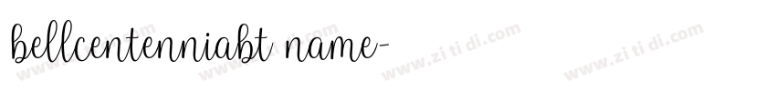 bellcentenniabt name字体转换